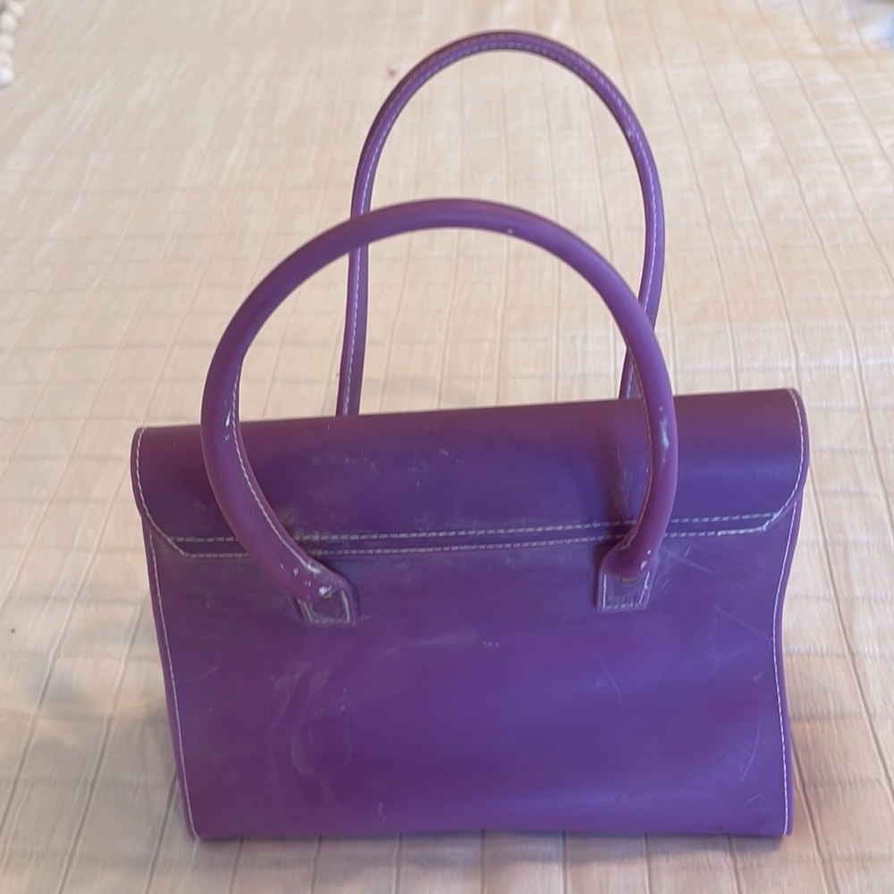 Vintage Y2K Lillian Vernon jelly purse purple handbag pocketbook initial A - Picture 3 of 11